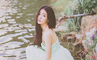 长发美女户外文艺摄影(8)
