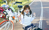 单车美女清纯性感写真(5)