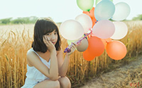 麦田里清纯可爱的短发女孩(9)
