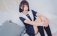 甜美元气少女jk水手服私房写真(9)