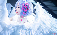 可爱清纯美女cosplay雷姆(9)
