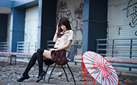 清纯少女水手服可爱甜美户外写真(9)