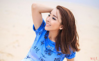 黄小蕾海边清新写真(7)