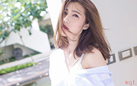 性感白色衬衫衣美女(8)