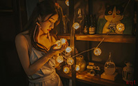 灯光下的美女唯美写真(9)